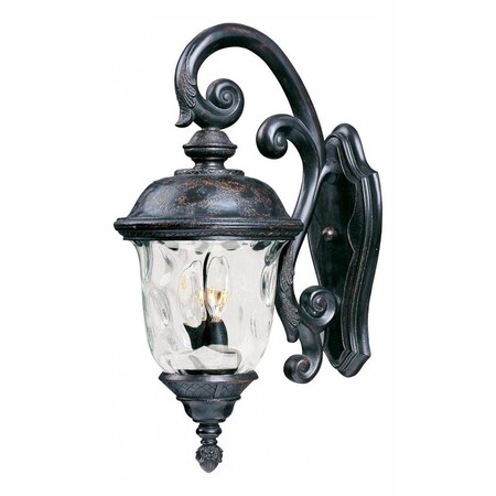 Maxim Three Light Oriental Bronze Water Glass Glass Wall Lantern 40497WGOB